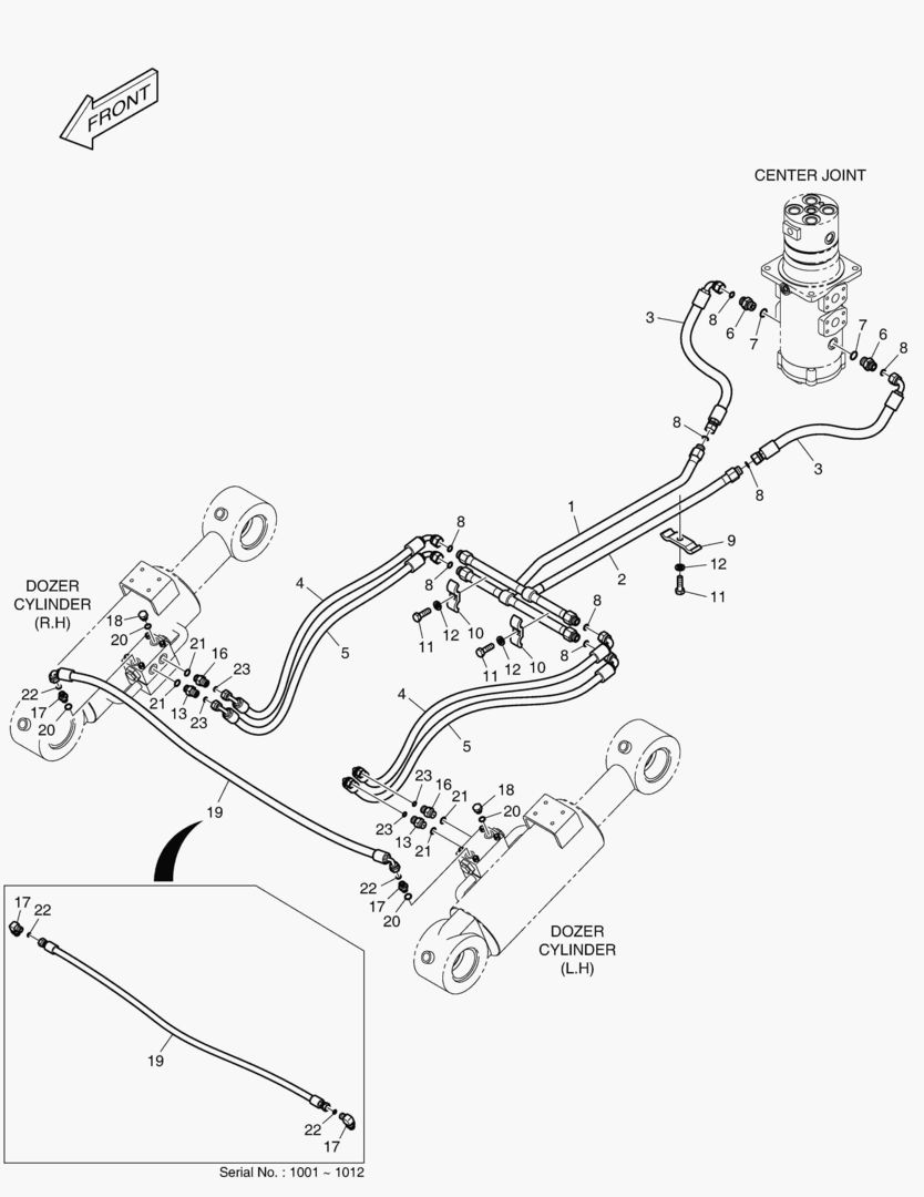 ТРУБОПРОВОД БУЛЬДОЗЕРА - ГУСЕНИЦЫ