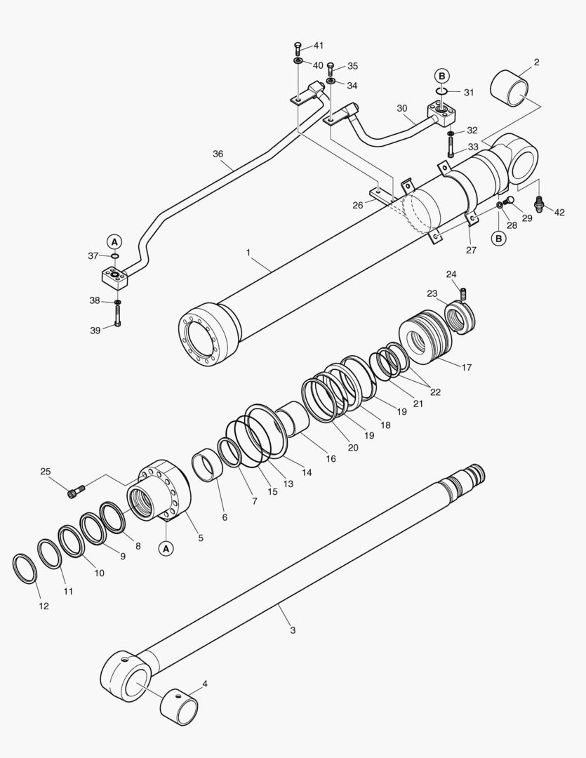 4310 BOOM CYLINDER - L.H. [5001~8191]