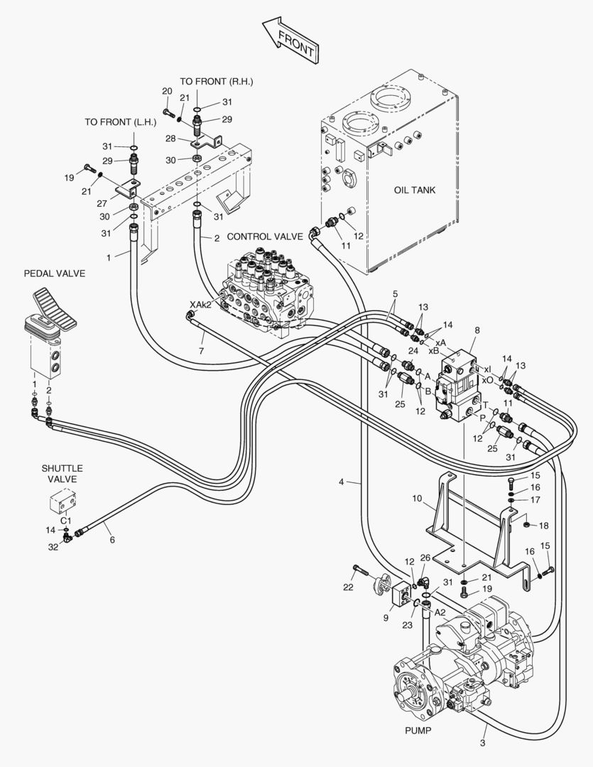 6980 MAIN PIPING-ROTATING&TILTING&ARTI. BOOM