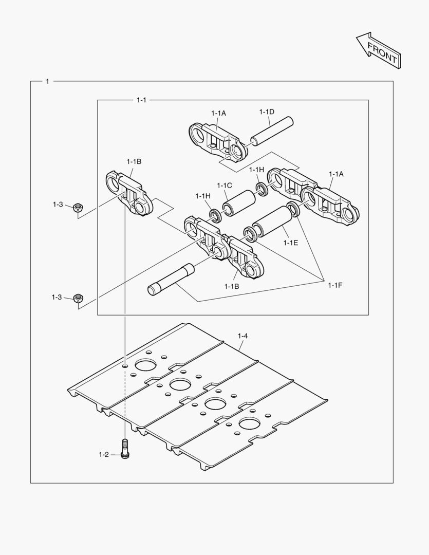 БАШМАК ГУСЕНИЦЫ В СБОРЕ - 650G