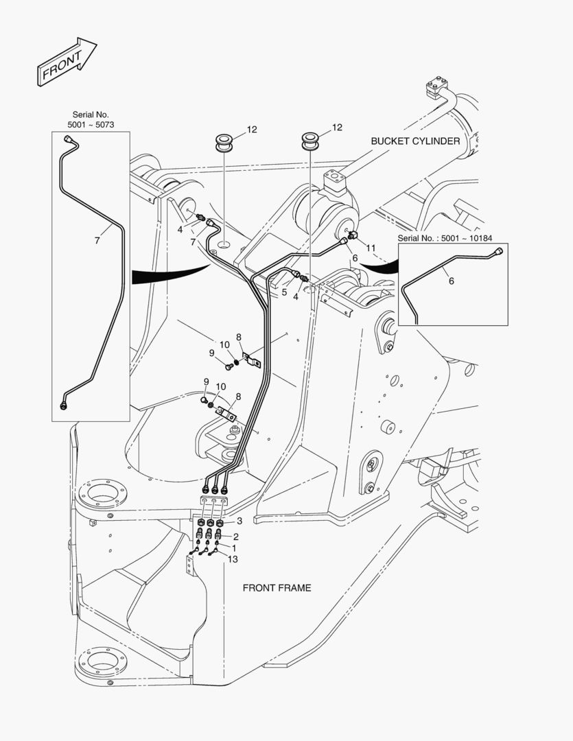 ПЕРЕДНИЙ ТРУБОПРОВОД СМАЗОЧНОЙ СИСТЕМЫ