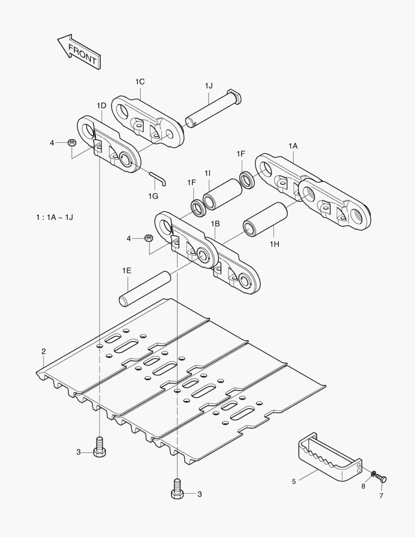 БАШМАК ГУСЕНИЦЫ В СБОРЕ-800G
