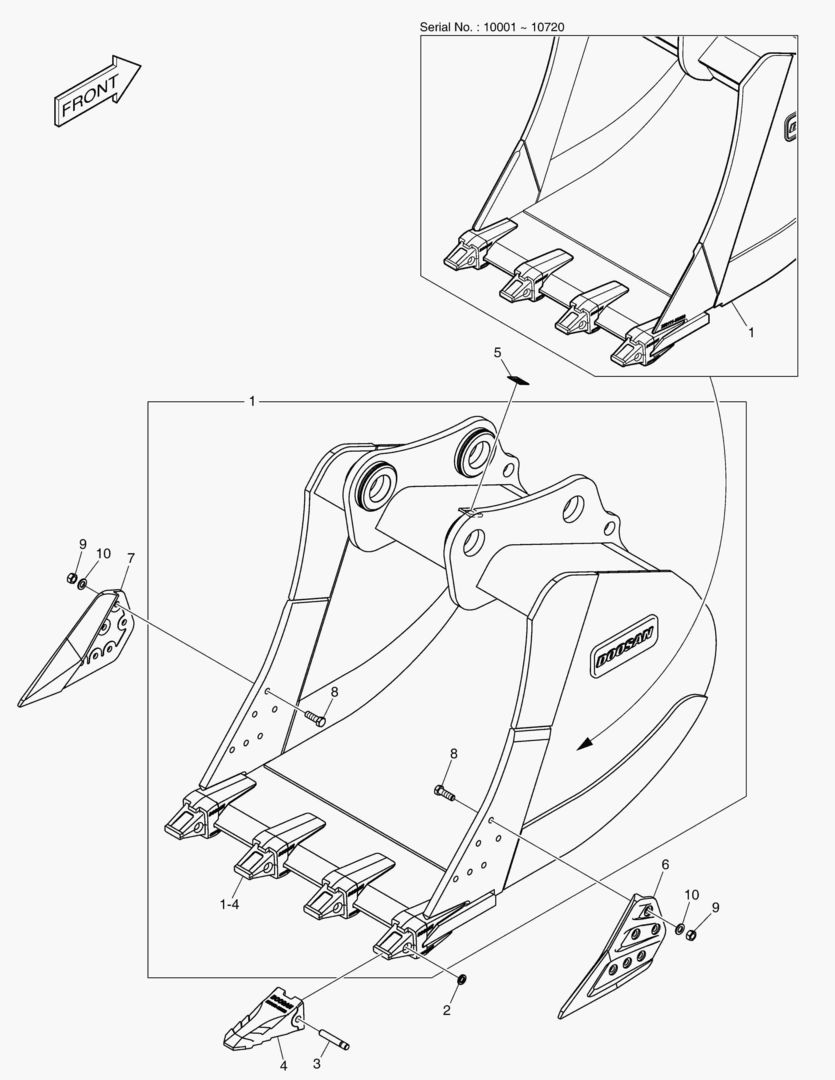 7190 BUCKET ASS`Y - 2.07mВі - H CLASS