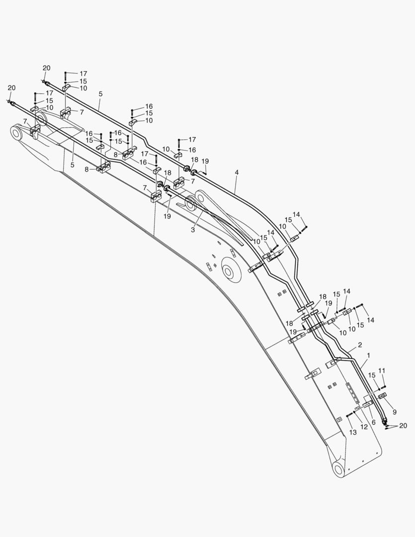 6720 BOOM PIPING-4.3m ROTATING & TILTING