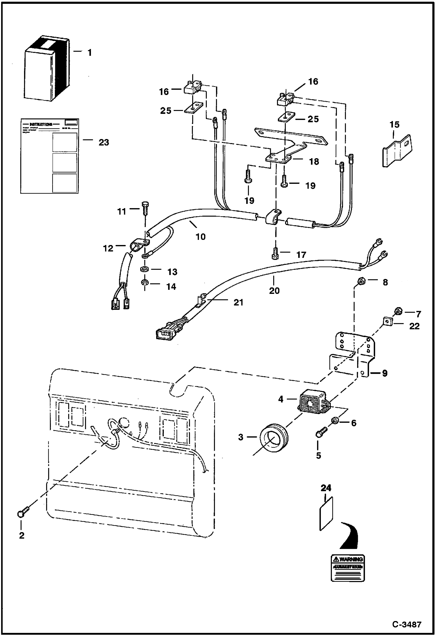 Схема КОМПЛЕКТ СИГНАЛА ЗАДНЕГО ХОДА