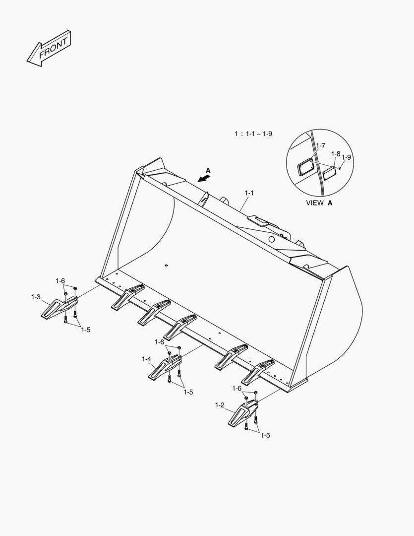 2140 BUCKET - 2.7гЋҐ - TOOTH