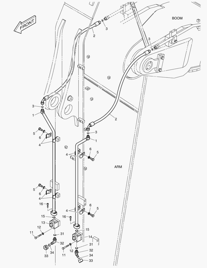 6320 ARM PIPING - ROTATING(ARM 3.2m)