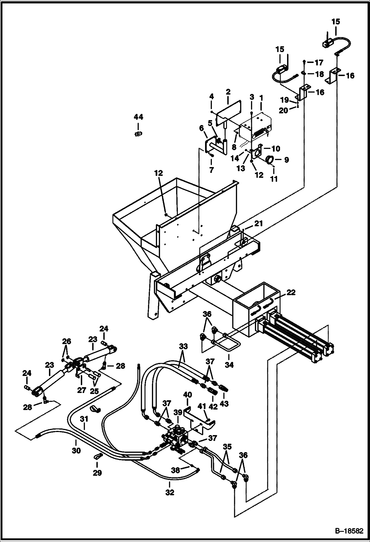 ГИДРАВЛИКА И ЭЛЕКТРИЧЕСКАЯ СИСТЕМА БЕТОНОНАСОС - СЕРИЙНЫЙ НОМЕР PREFIX 2331