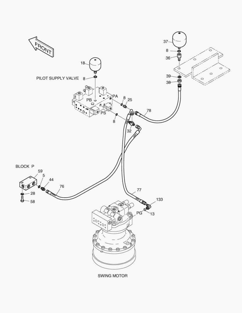 Схема ТРУБОПРОВОД СЕРВОУПРАВЛЕНИЯ(2)