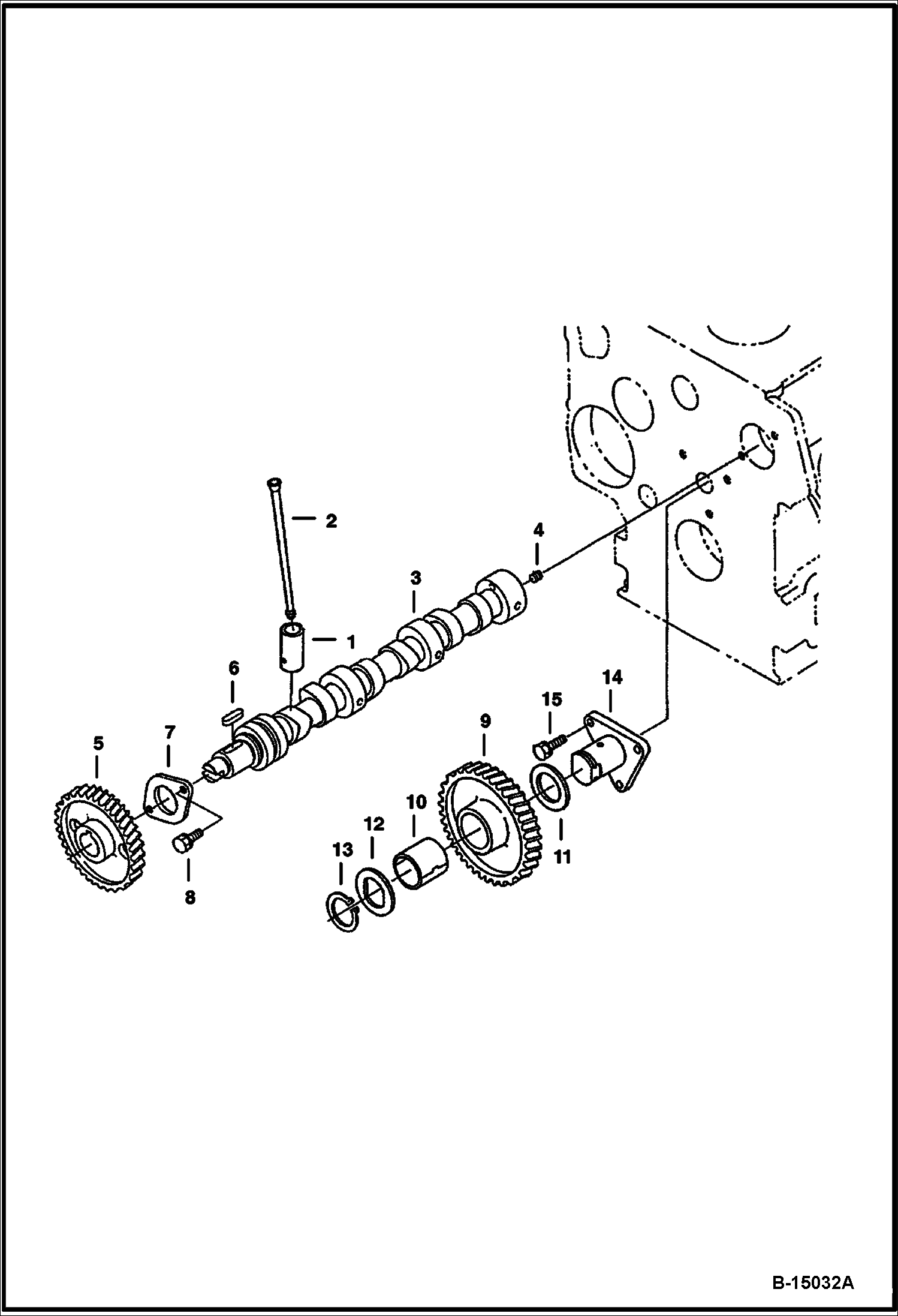 РАСПРЕДЕЛИТЕЛЬНЫЙ ВАЛ (KUBOTA D1005 TIER II) (СЕРИЙНЫЙ НОМЕР 538911001 И ВЫШЕ, 539011001 И ВЫШЕ)
