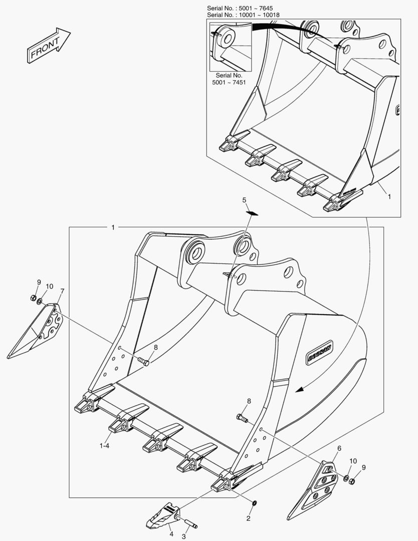 7140 BUCKET ASSВґY - 1.60mВі - H CLASS