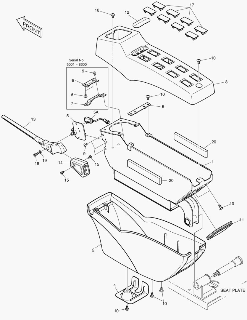 ПУЛЬТ УПРАВЛЕНИЯ - ЛЕВОСТОРОННИЙ