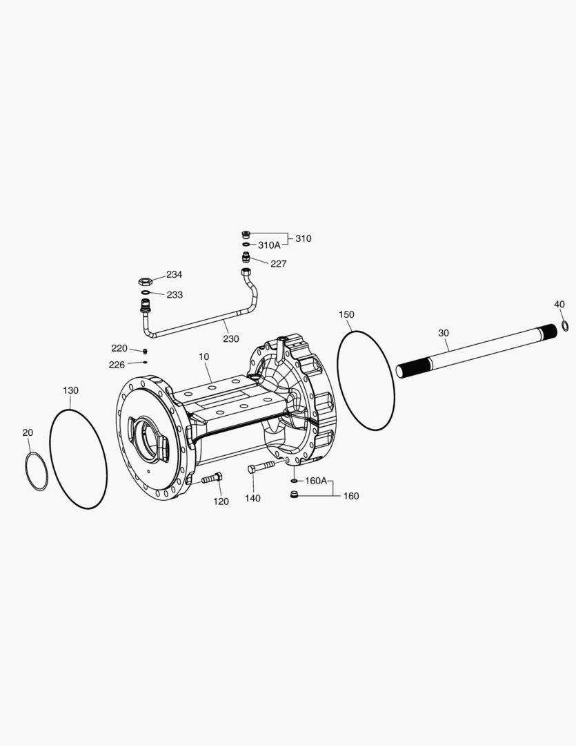 3331 AXLE CASING - FRONT AXLE [10222~]
