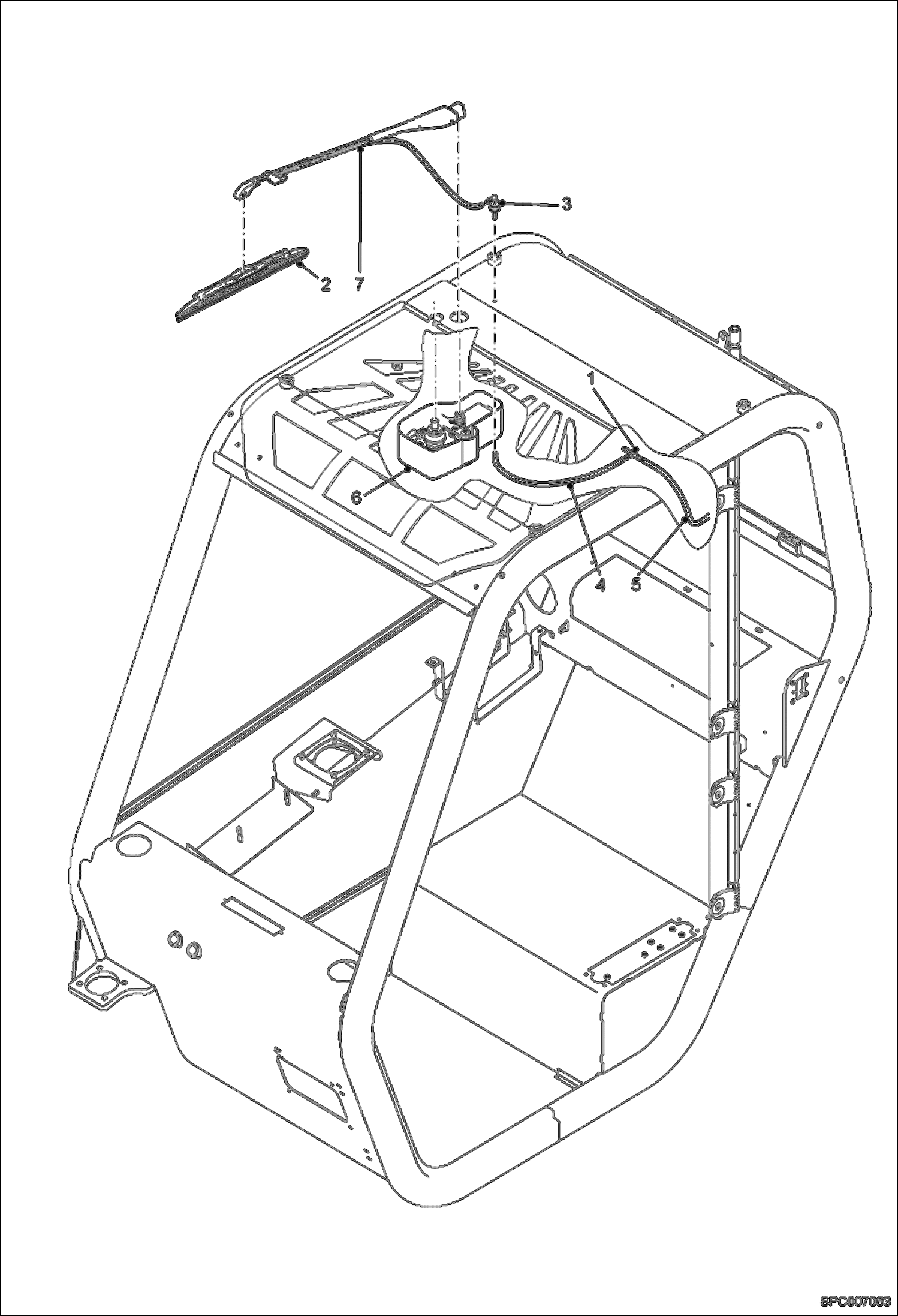 СТЕКЛООЧИСТИТЕЛЬ ЛОБОВОГО СТЕКЛА, УСТАНОВЛЕННЫЙ НА КРЫШЕ