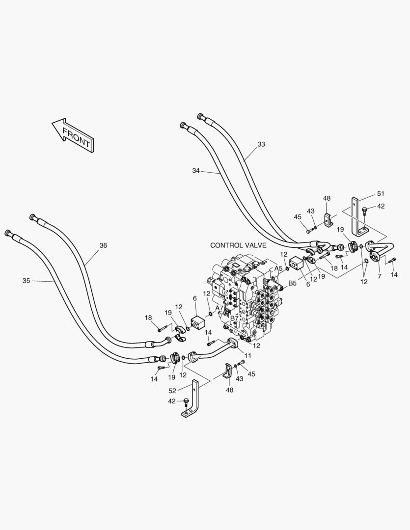 1260 MAIN PIPING(3)-ARM & BUCKET