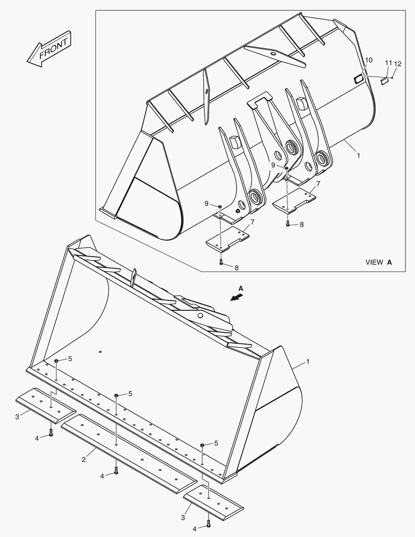 5601 BUCKET - 5.7гЋҐ CUTTING EDGE 3404mm [10121~]