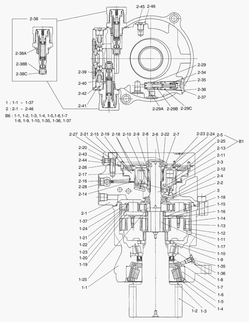 ГИДРОМОТОР ПОВОРОТА ПЛАТФОРМЫ - K ТИП