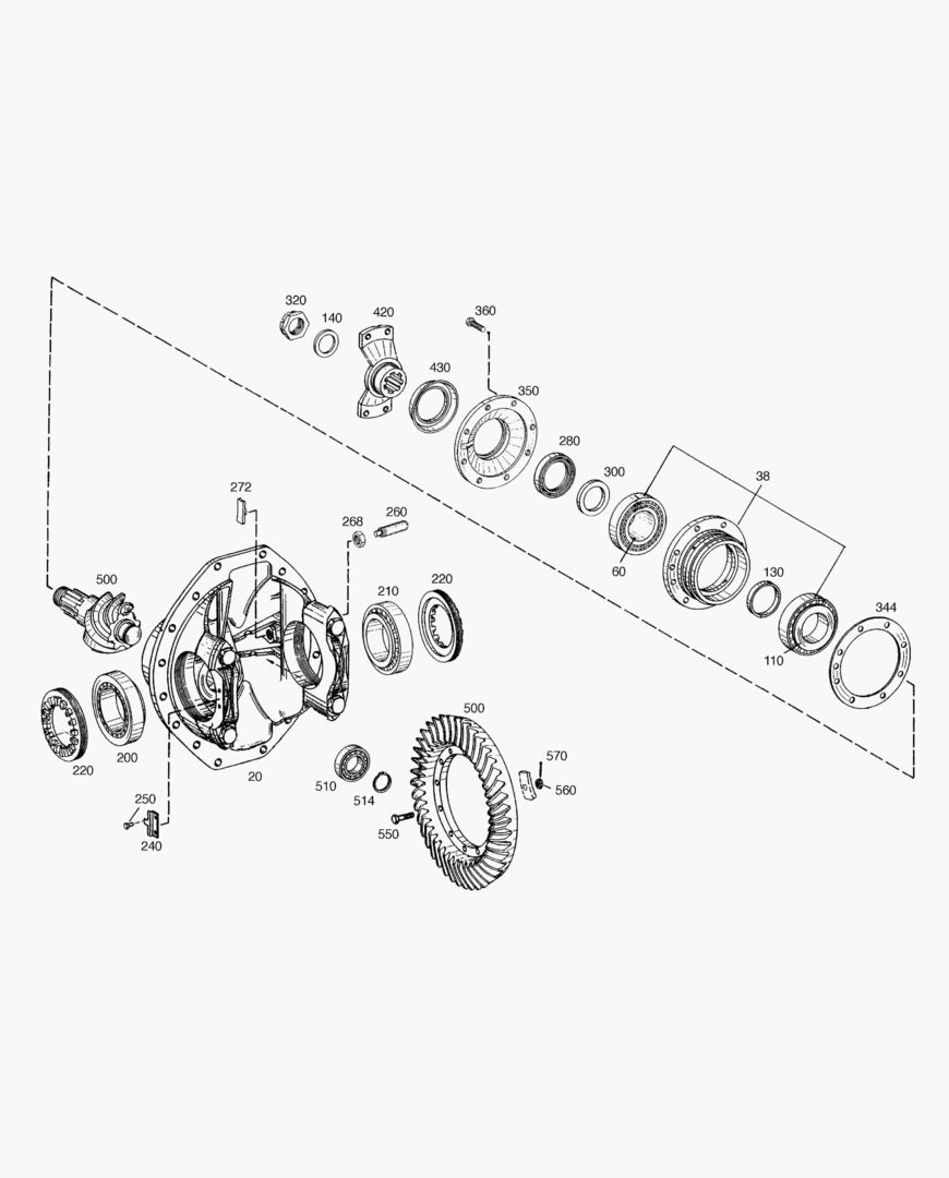 3300 DIFFERENTIAL CARRIER-FRONT AXLE [2001~2076]