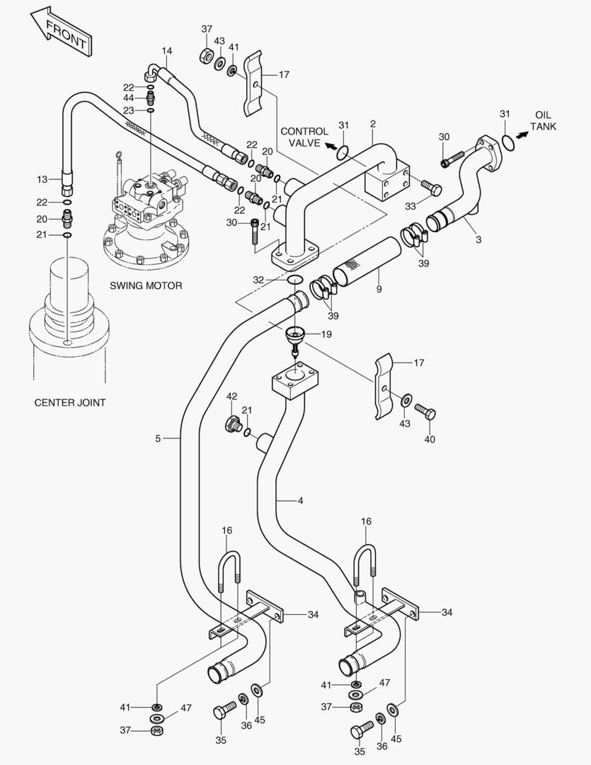 ТУБОПРОВОД МАСЛЯНОГО РАДИАТОРА(2)