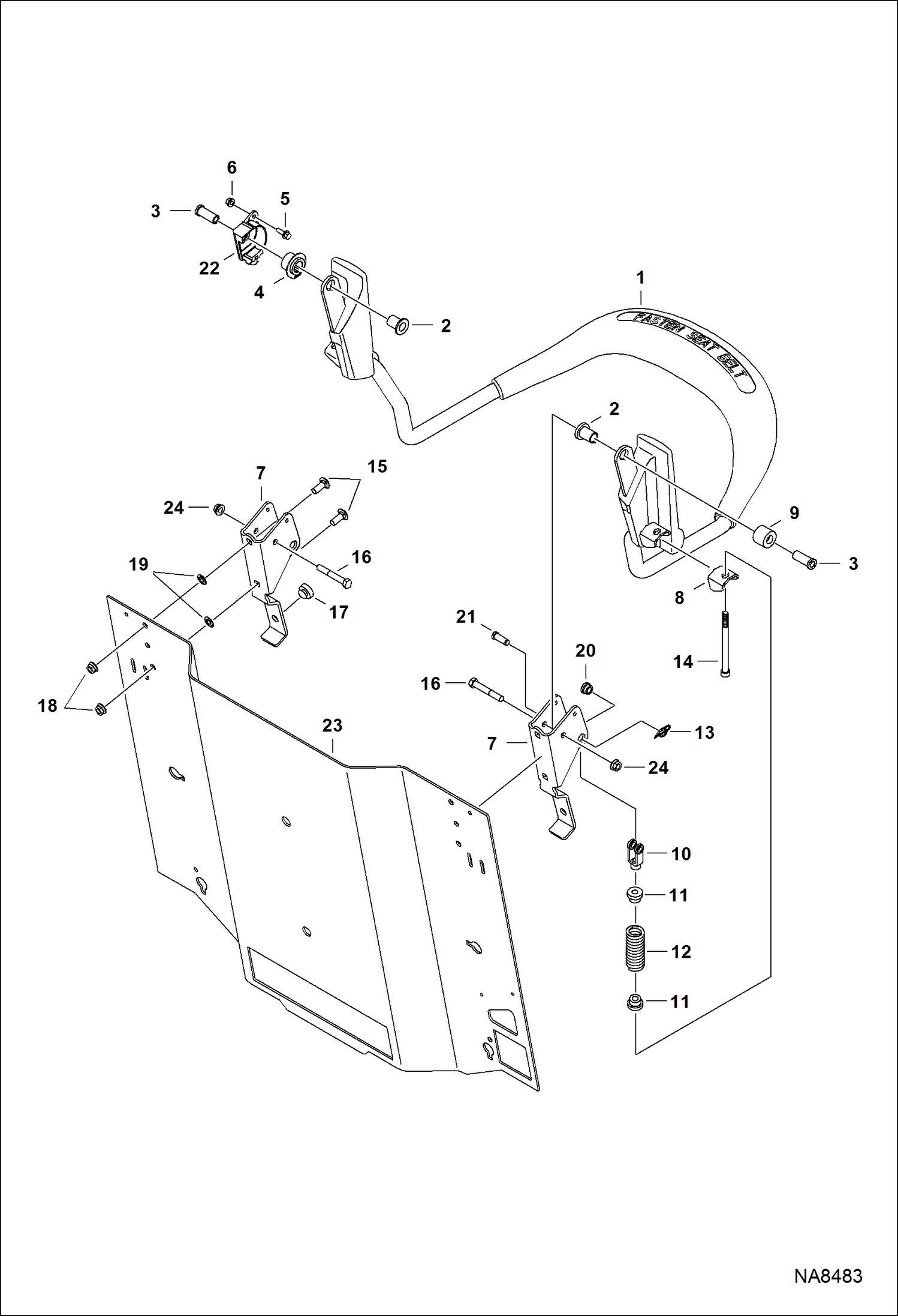 Схема ОПОРА СИДЕНЬЯ (МНОГОРЕЖИМНЫЙ ДЖОЙСТИК УПРАВЛЕНИЯ)