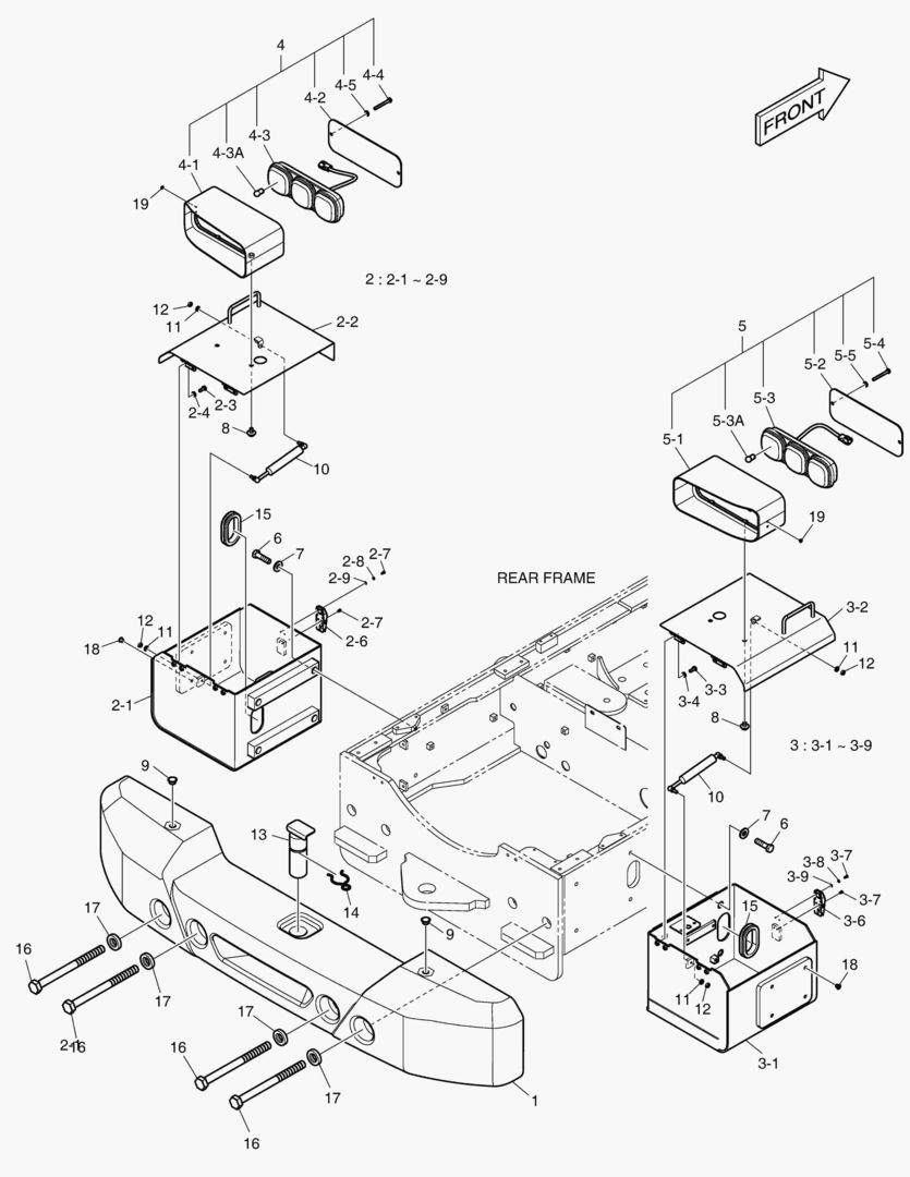1500 COUNTER WEIGHT & REAR LAMP