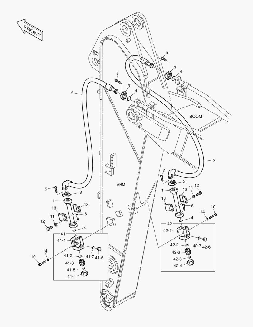 6410 ARM PIPING - ARM 2.4m(ONE & TWO WAY)