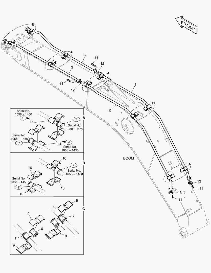 6240 BOOM PIPING - ONE & TWO WAY