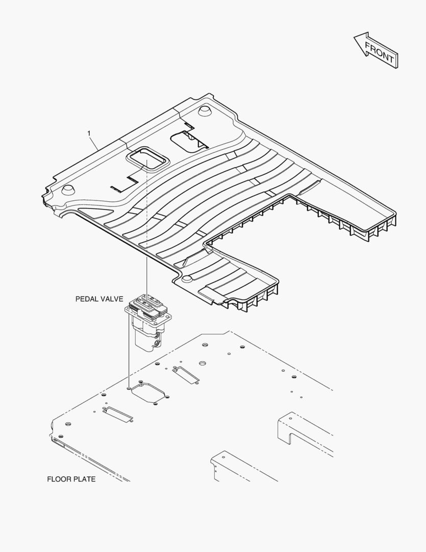 7120 FLOOR MAT - ONE PEDAL(R.H)