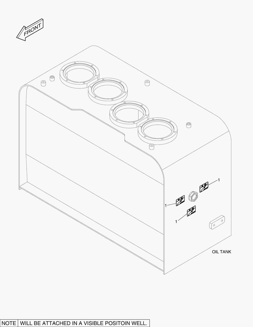 4320 DECAL - OIL CHECK (STANDARD TEMPERATURE)