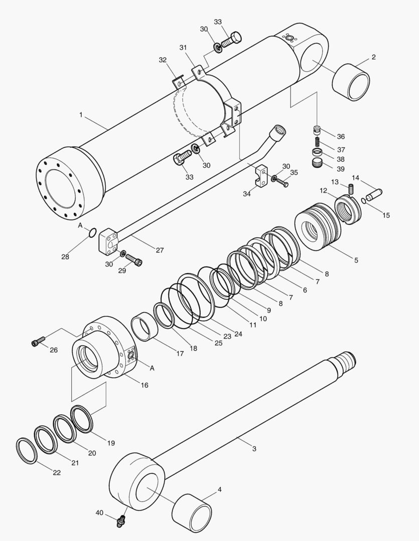 ЦИЛИНДР РУКОЯТИ-РУКОЯТЬ1.9 м