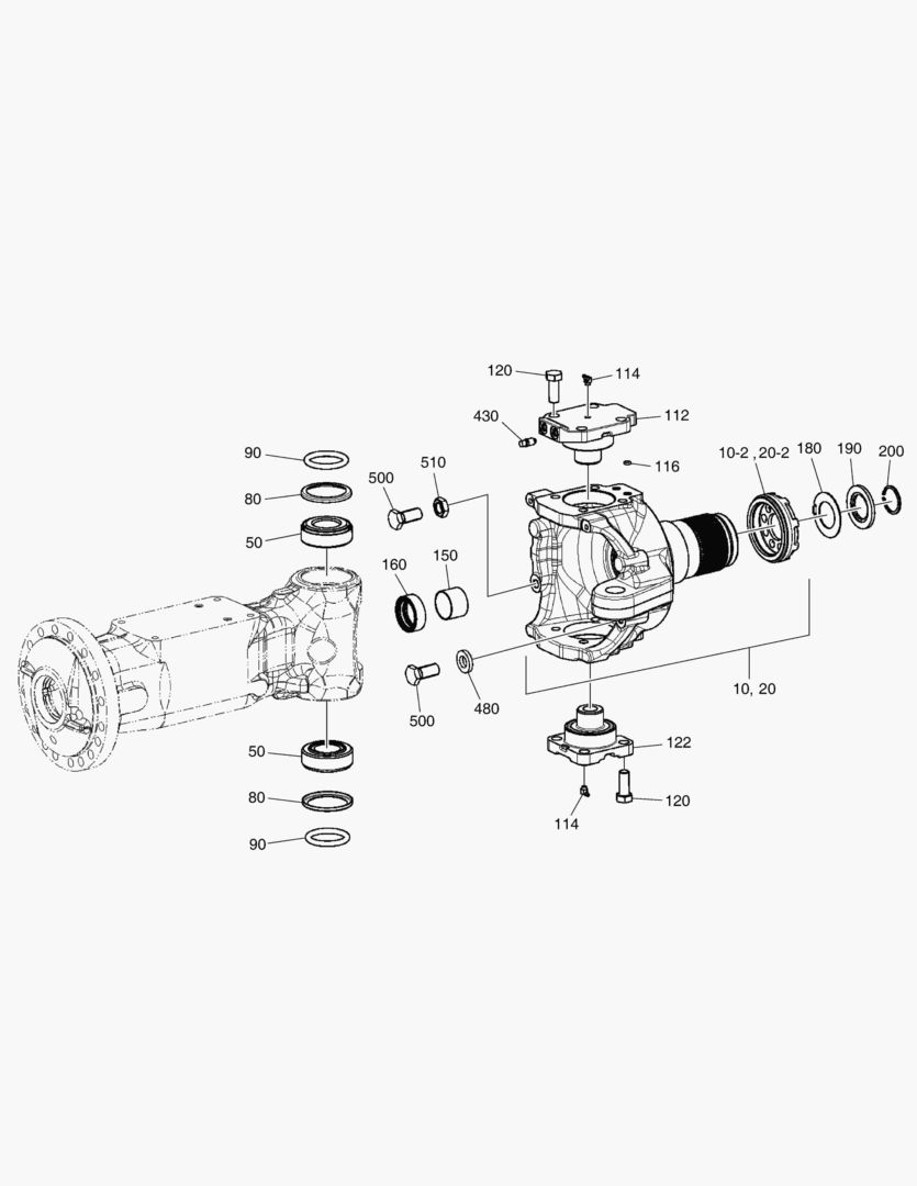 Спецтехника 4780 JOINT HOUSING - FRONT AXLE(WIDE) [1082~] - главное фото