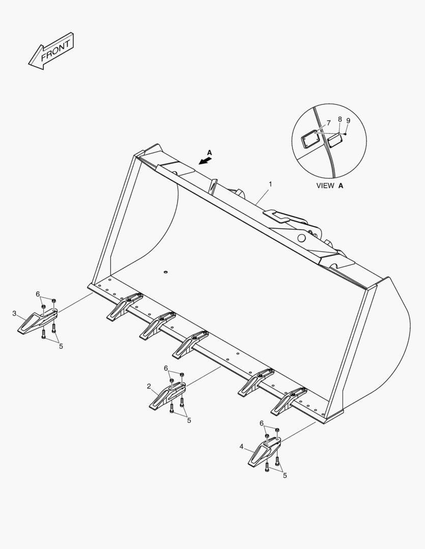Схема 2140 BUCKET - 2.4гЋҐ (TOOTH)