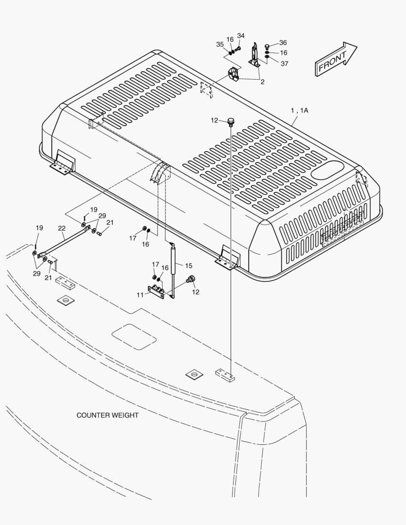 КРЫШКА ДВИГАТЕЛЯ