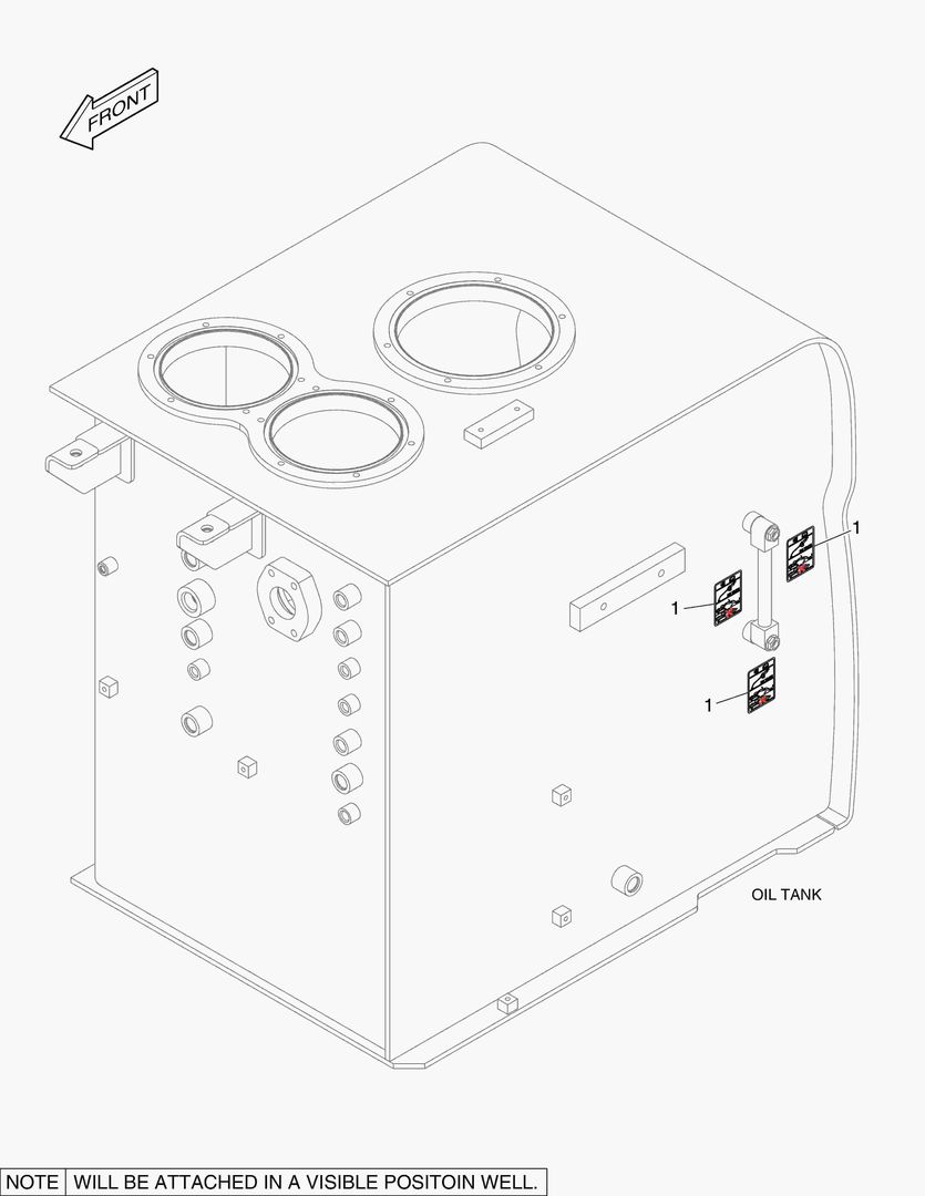5310 DECAL - OIL CHECK (HIGH TEMPERATURE)