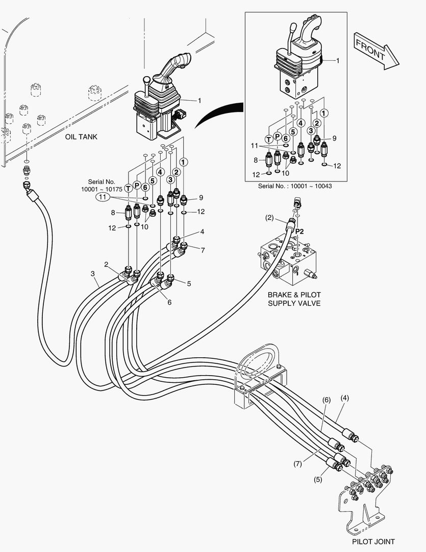 ТРУБОПРОВОД СЕРВОУПРАВЛЕНИЯ - 2 КАТУШКИ