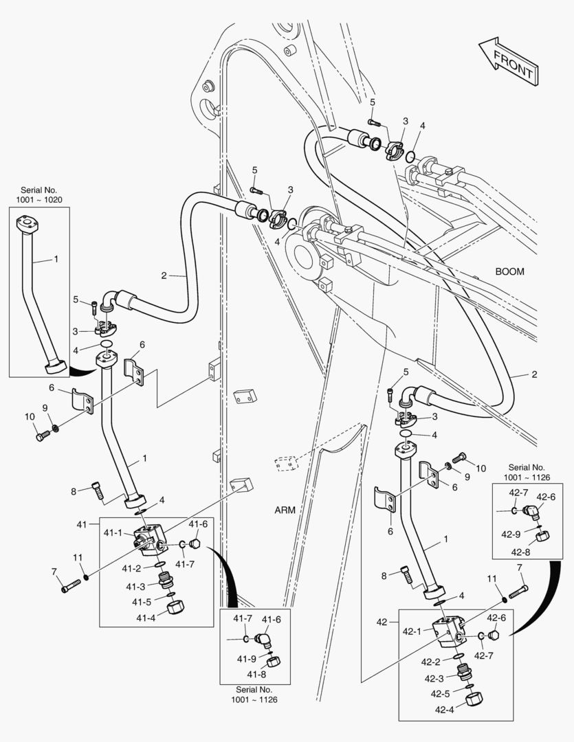 6830 ARM PIPING - ARM 2.4m(ONE & TWO WAY)