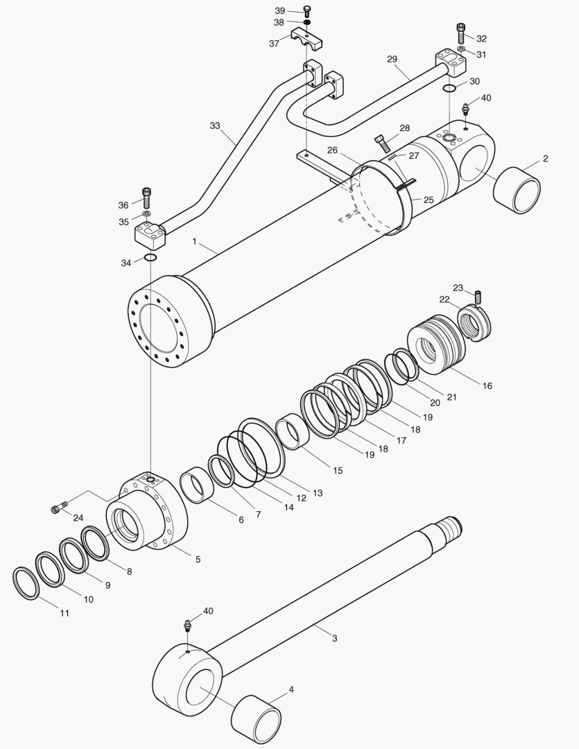 ЦИЛИНДР ПОДЪЕМА-ЛЕВОСТОРОННИЙ