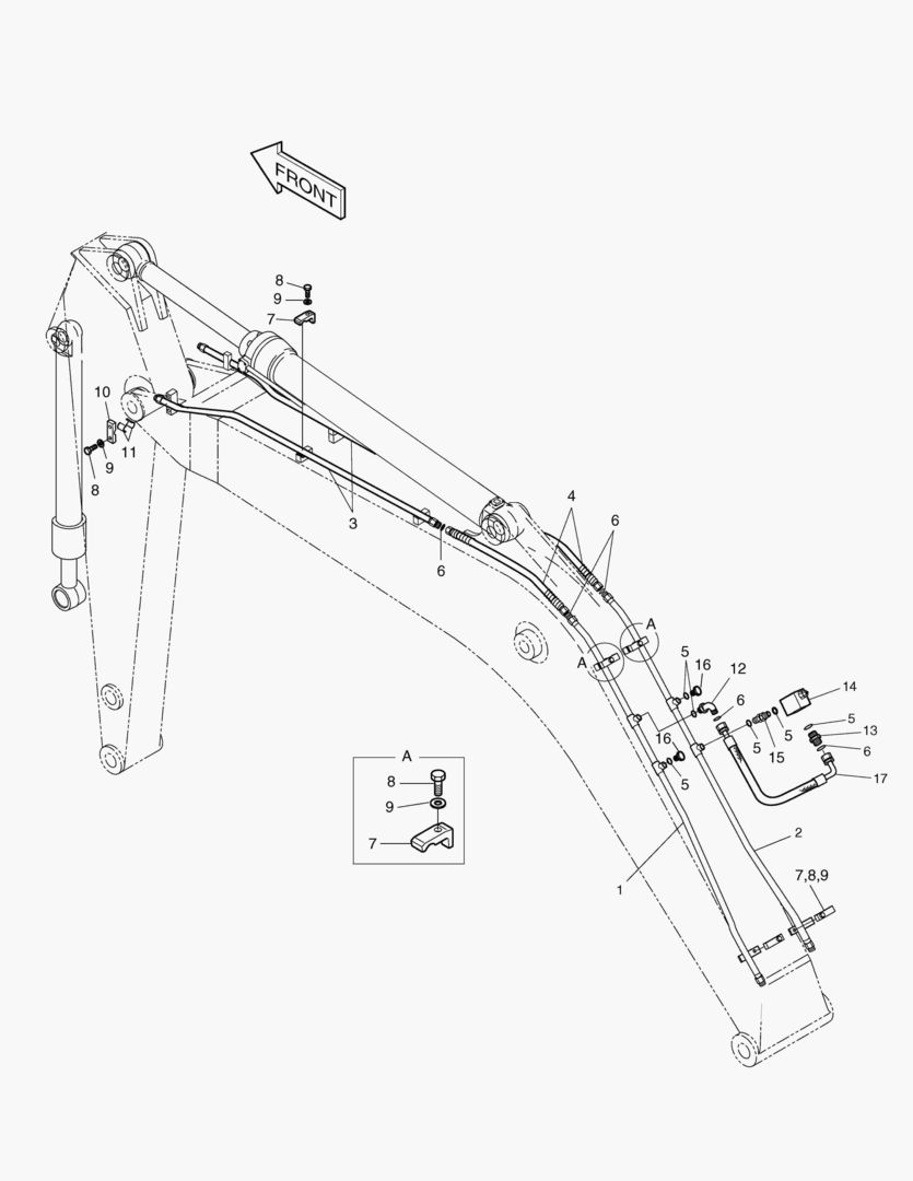 Спецтехника 6660 BOOM PIPING-BOOM 5.2m + ARM 2.4m [1~1172]