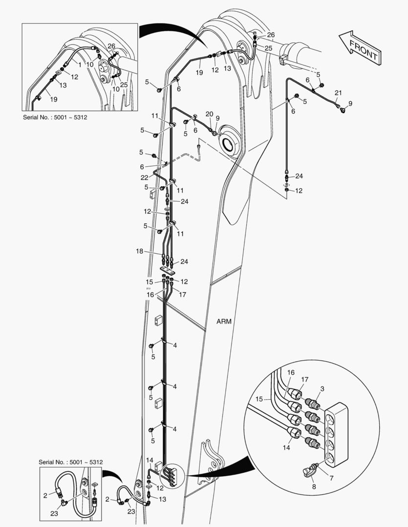 ТРУБОПРОВОД СМАЗОЧНОЙ СИСТЕМЫ - РУКОЯТЬ 7 м