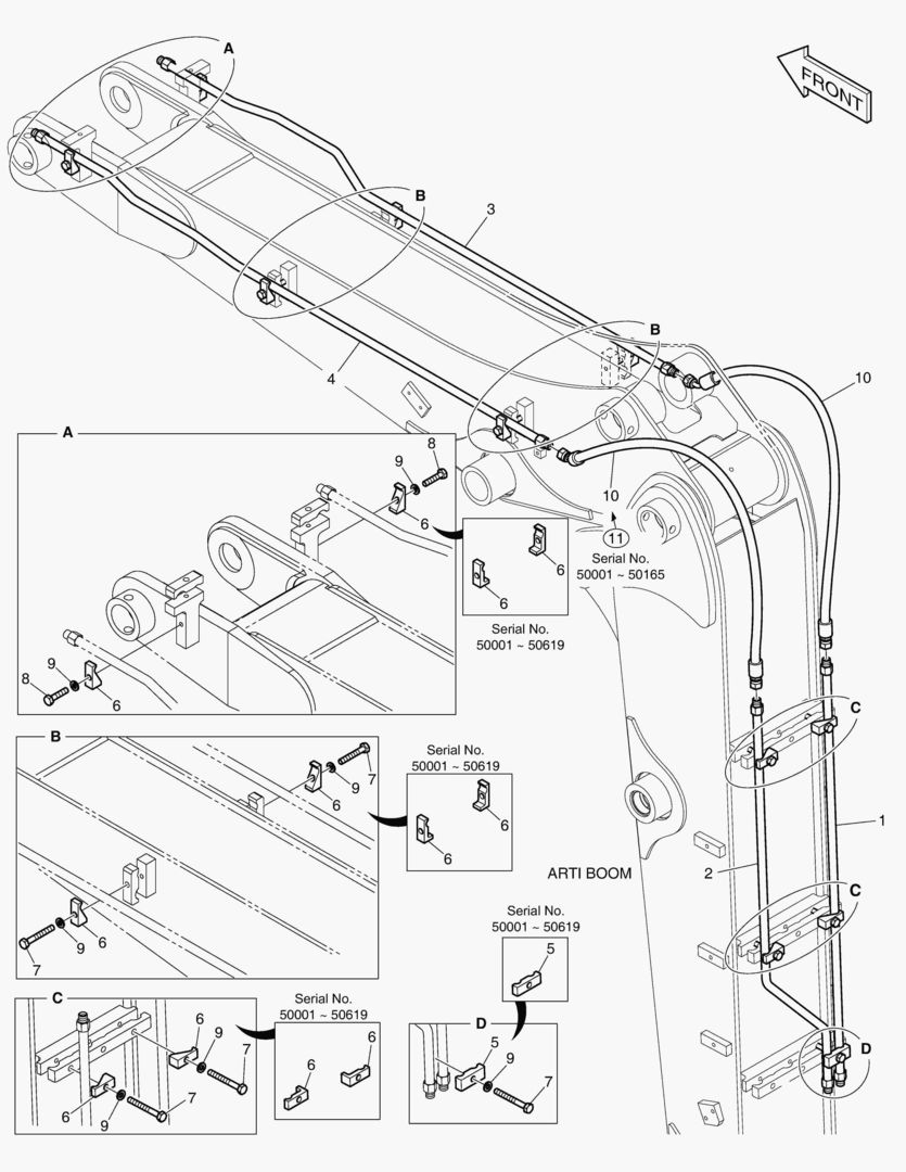 ГИДРОСИСТЕМА СТРЕЛЫ - ВРАЩАЮЩИЙСЯ(ШАРНИРНЫЙ)
