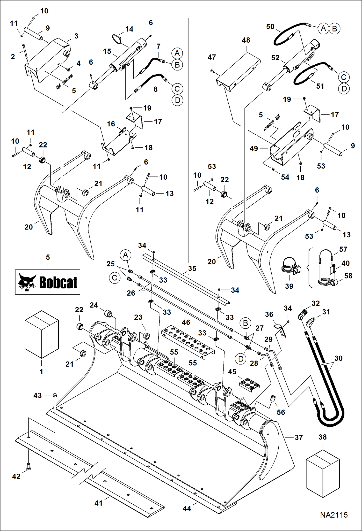 ПРОМЫШЛЕННЫЙ ГРЕЙФЕРНЫЙ КОВШ 80-- (2 ТРУБКИ) (80-- AF0P00101 - 01487)