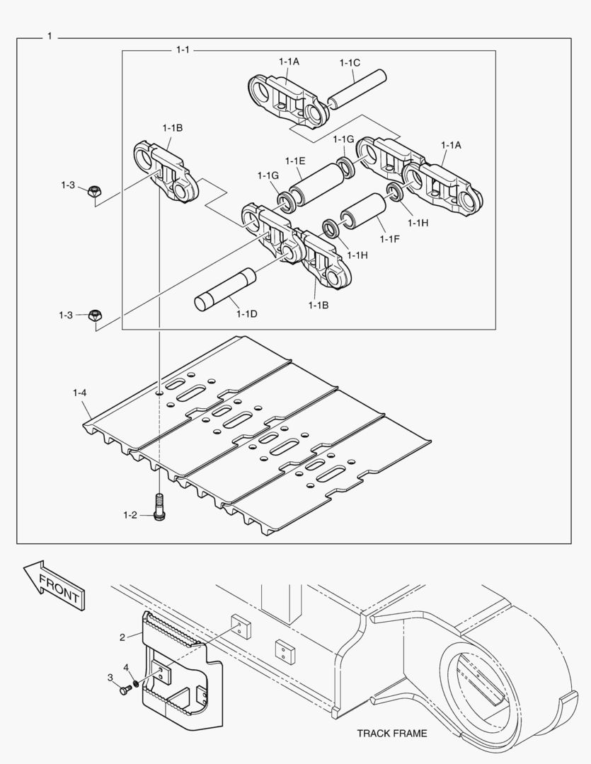 БАШМАК ГУСЕНИЦЫ В СБОРЕ - 800G