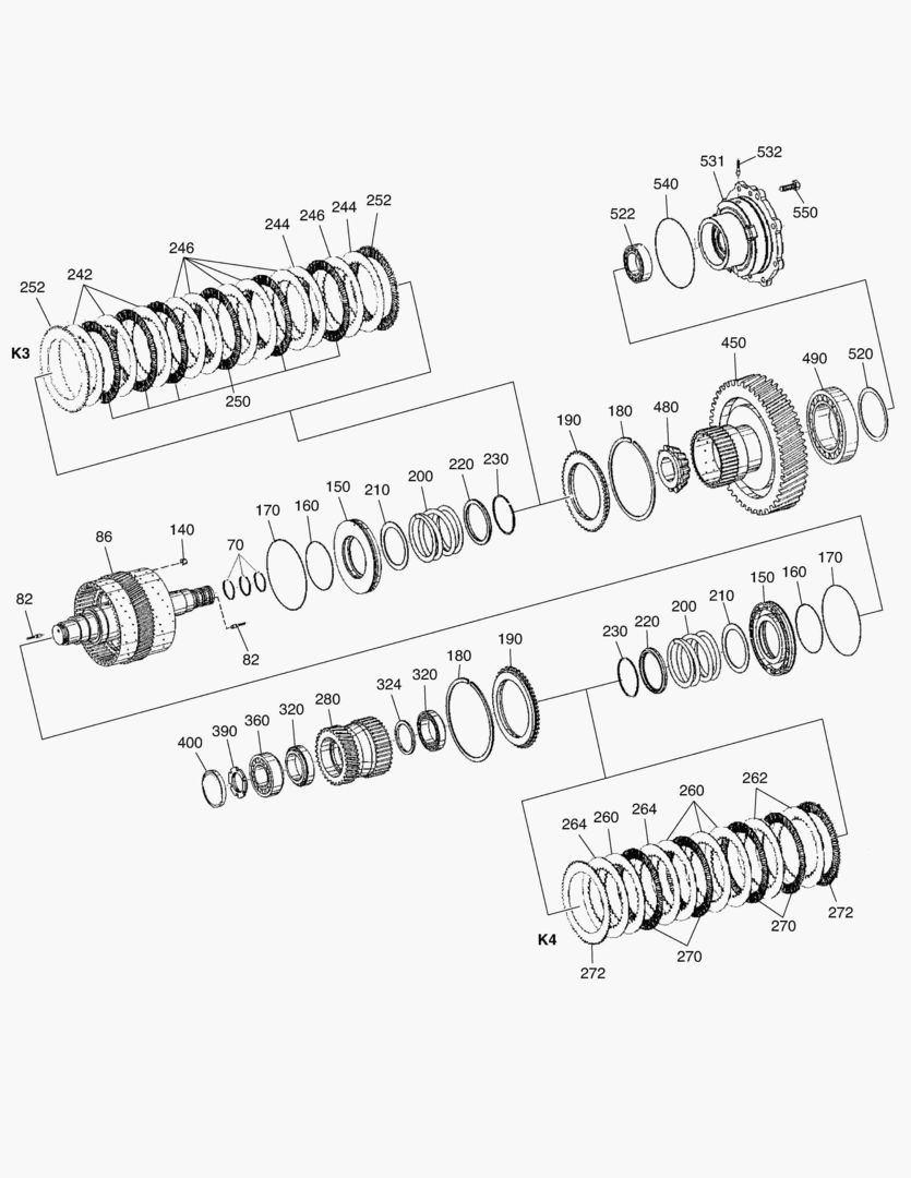 СЦЕПЛЕНИЕ K3 + K4