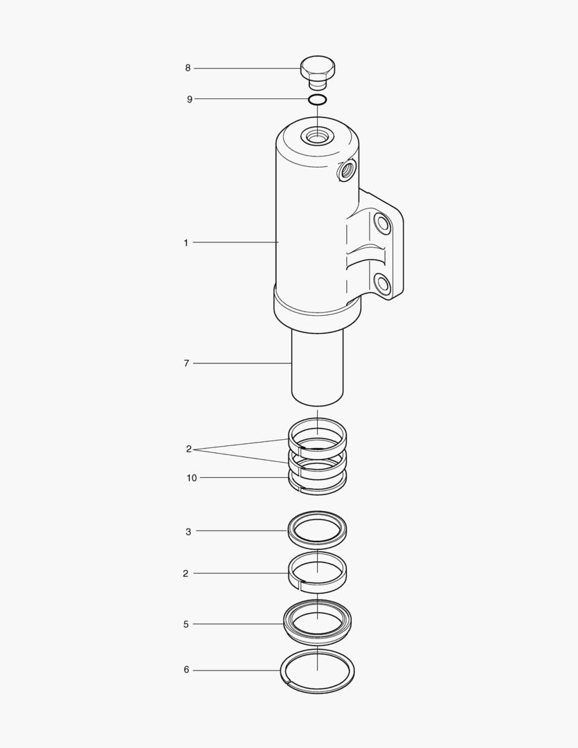 Схема 4380 CHOCKING CYLINDER - L.H. [5001~7572]