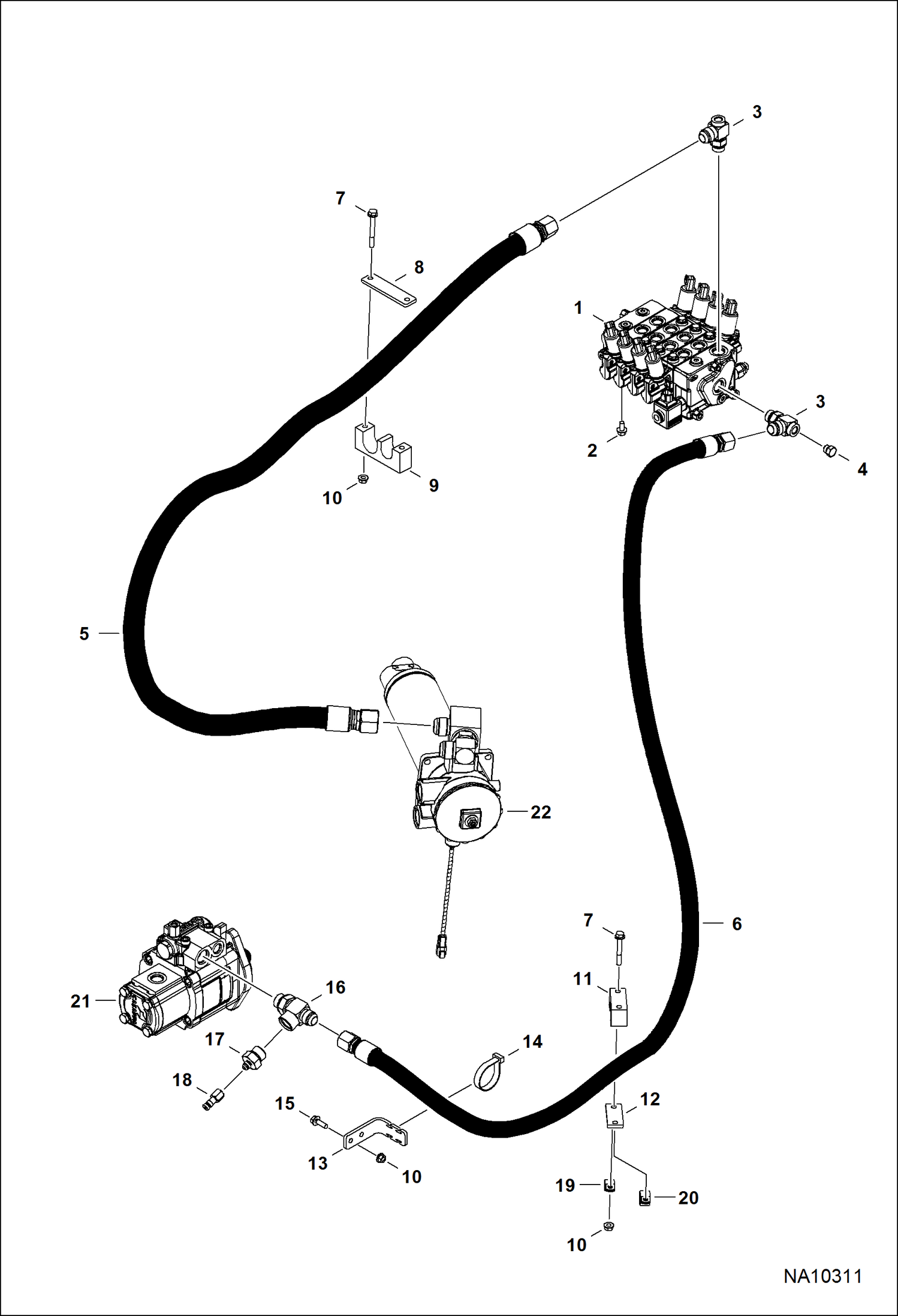 СХЕМА ГИДРАВЛИЧЕСКОЙ СИСТЕМЫ (РЕГУЛИРУЮЩИЙ КЛАПАН)