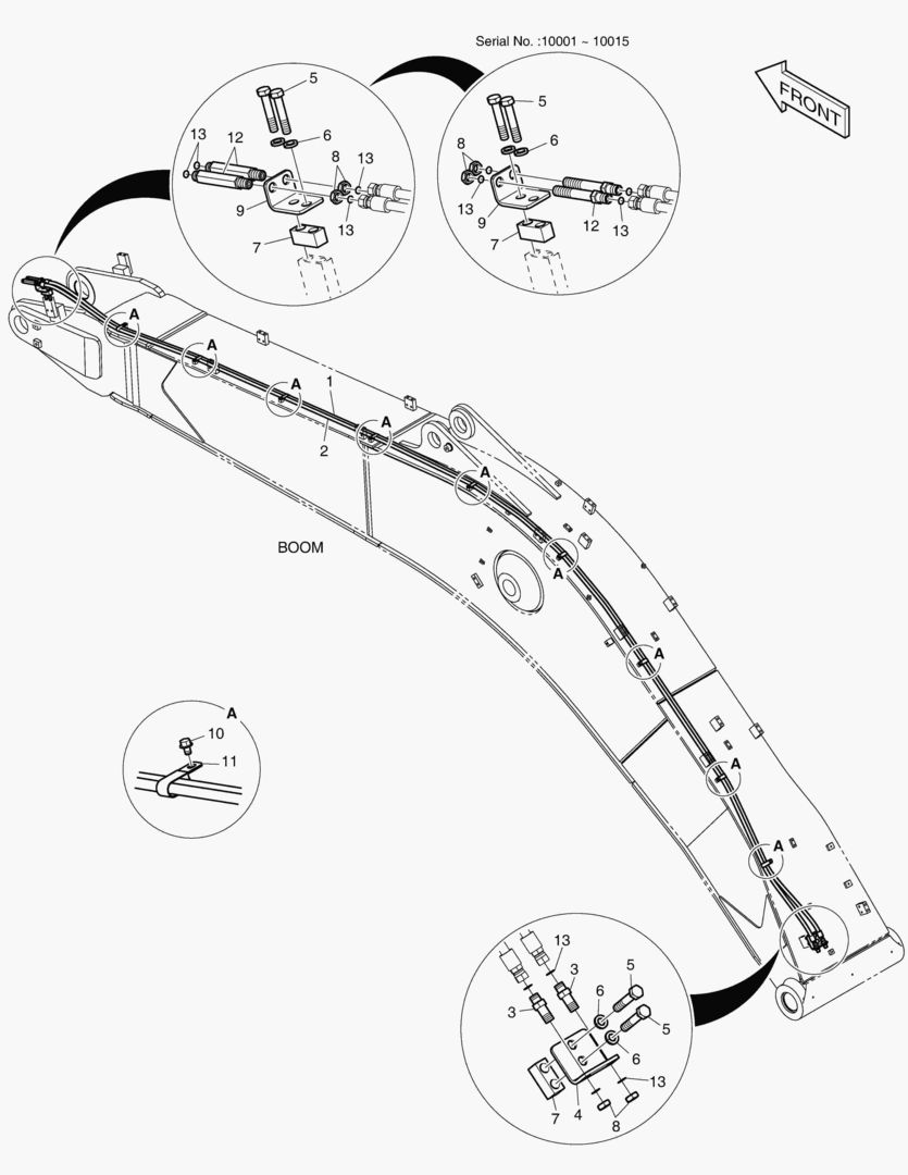 6270 BOOM PIPING - QUICK CLAMP