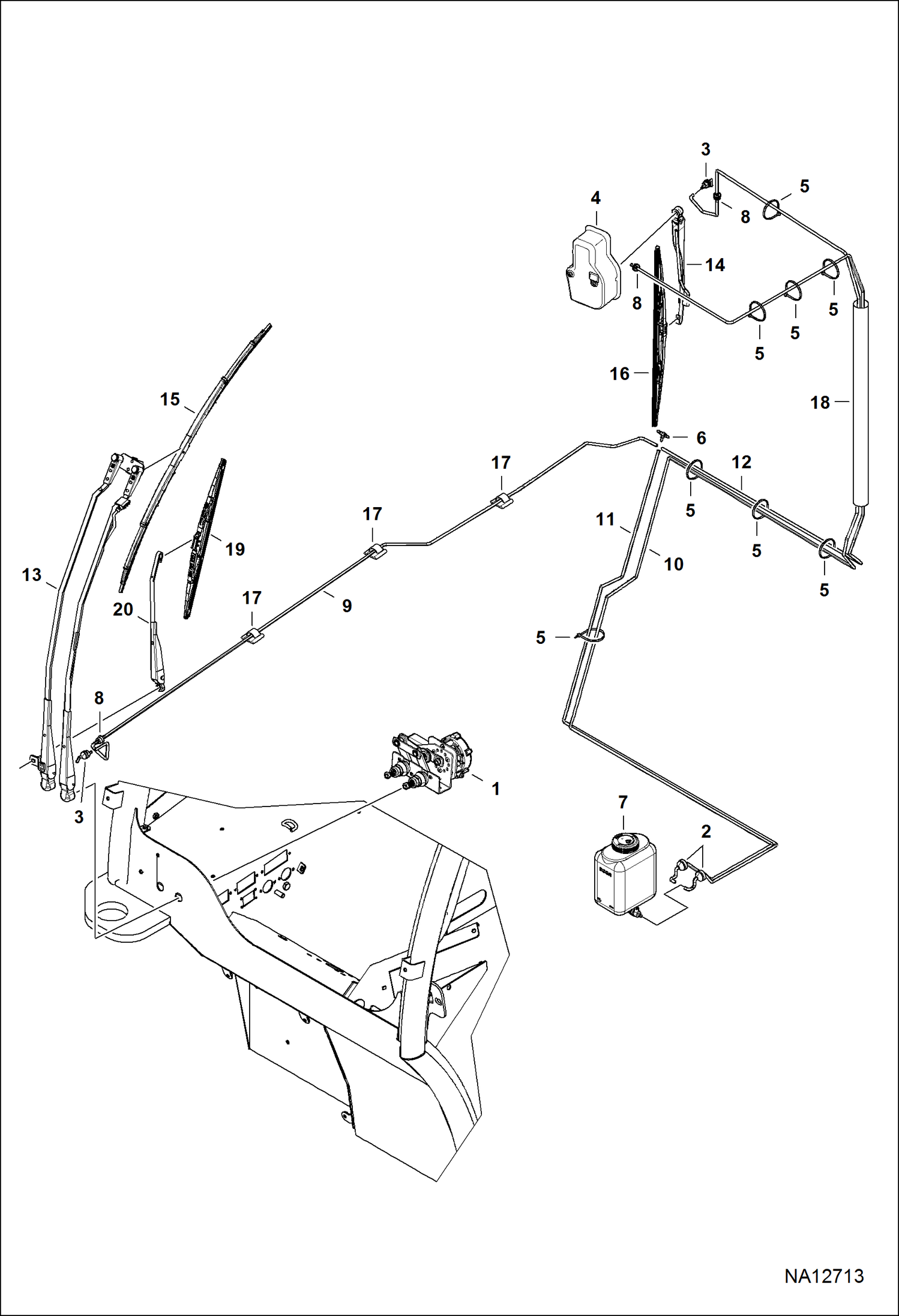 КАБИНА ВОДИТЕЛЯ (СТЕКЛООЧИСТИТЕЛЬ)