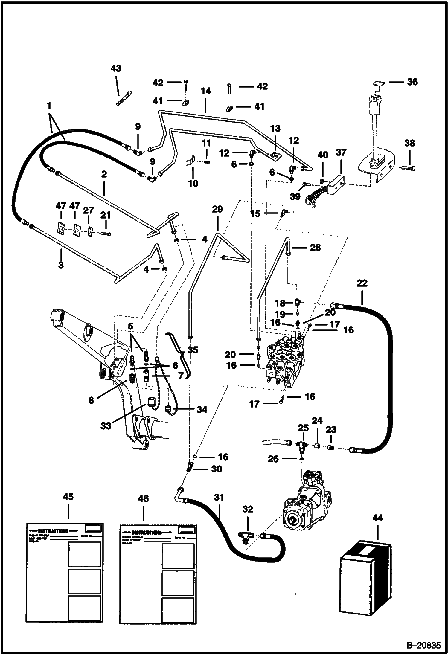 Схема ПЕРЕДНЯЯ ВСПОМОГАТЕЛЬНАЯ ГИДРАВЛИКА