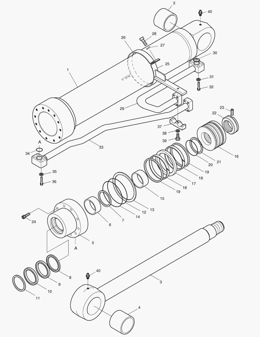 ЦИЛИНДР ПОДЪЕМА - ЛЕВОСТОРОННИЙ