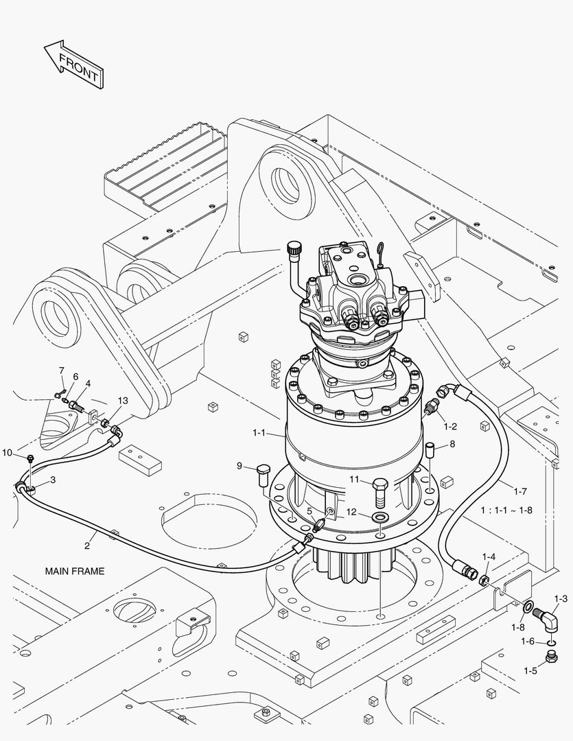 ГИДРОМОТОР ПОВОРОТА ПЛАТФОРМЫ